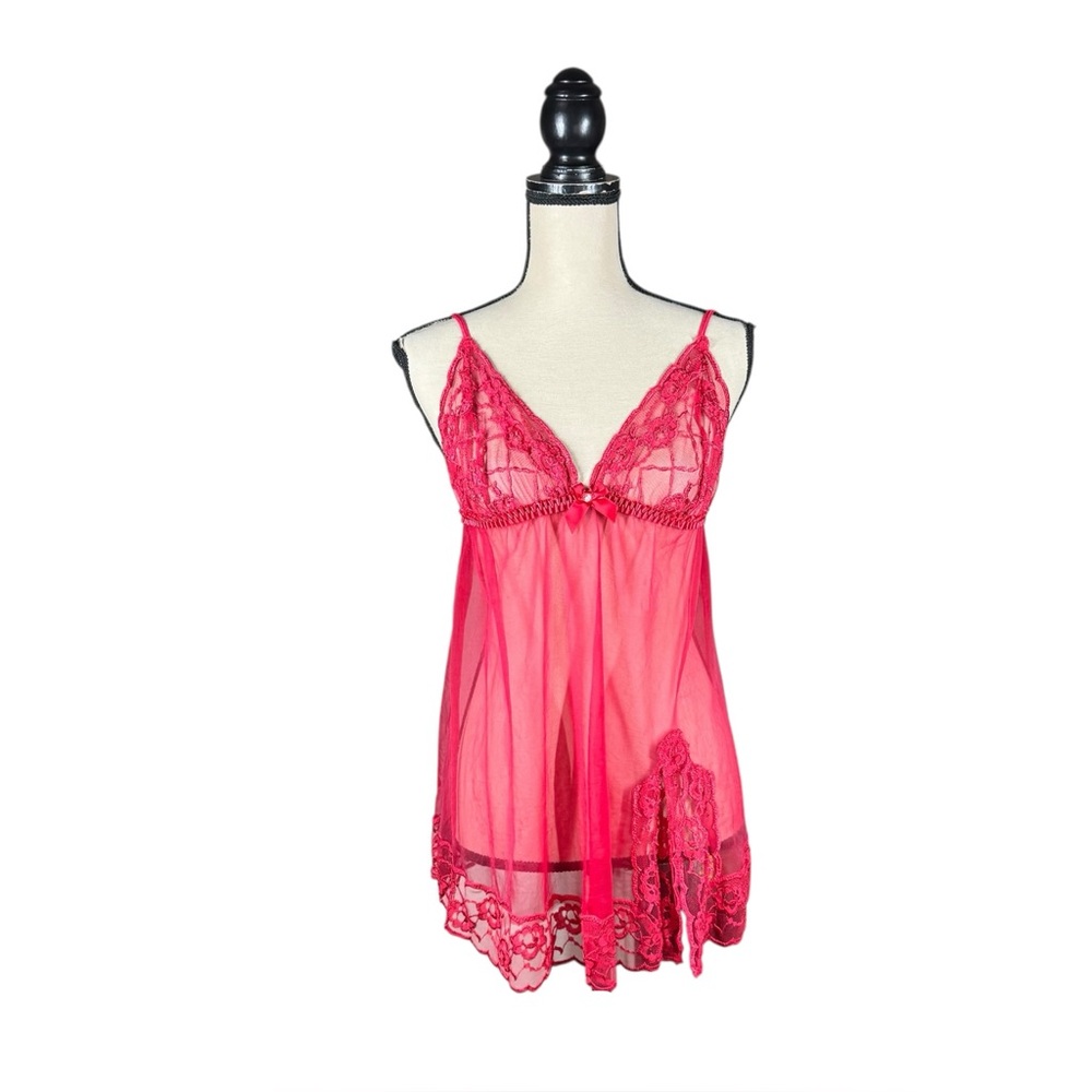 Frederick’s Of Hollywood Sheer Lace Babydoll Nightie